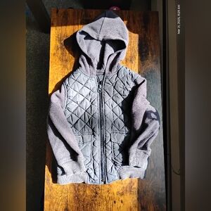 **Sold** Gray Quilted Kids Hoodie 4T